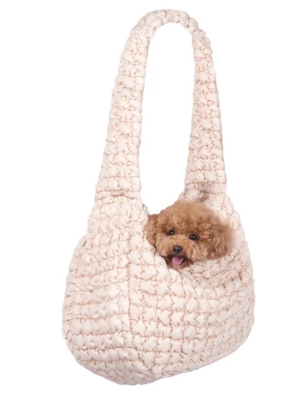 Plush Cream Dog Sling Carrier - Soft Pet Tote. Actual color is beige. $15 NEW!